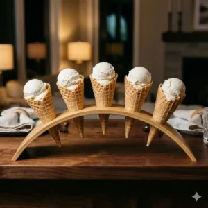 Crescent Natural Bamboo Cone Stand – 5 Slots