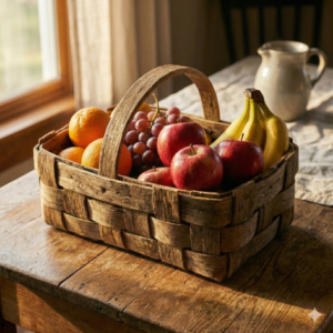 Natural Wood Fruit Basket