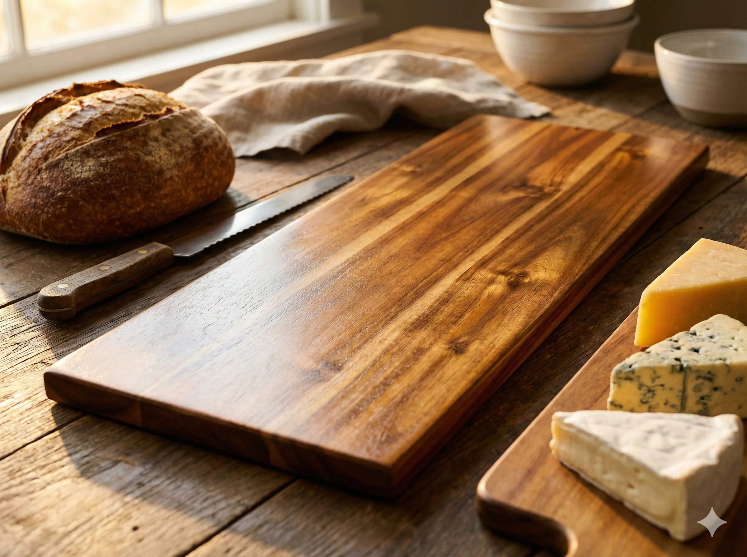 Rectangle Wood Serving Board – Varnished