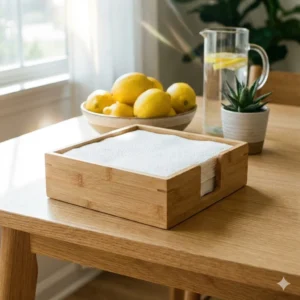Rectangle Natural Bamboo Napkin Holder