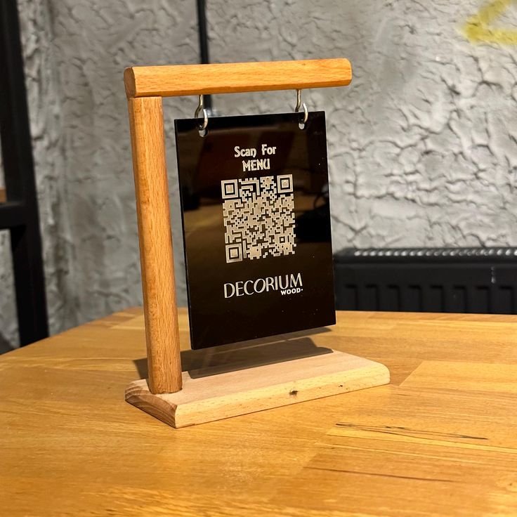 Acrylic & Wood Menu Display